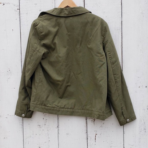 Volcom Mens Sz S garage jacket, Sit down collar, Full-length zip, Green NEW - Picture 6 of 6